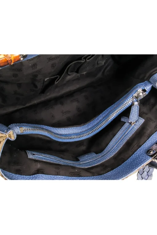 Gucci - Tan Jacquard Libeccio Monogram Shoulder Bag w/ Braided Strap