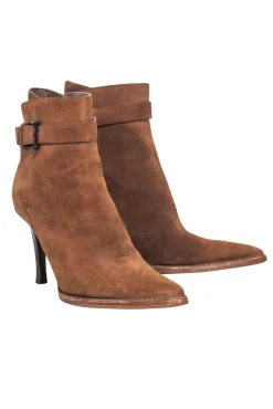 Gucci - Tan Suede Heel Booties Sz 6