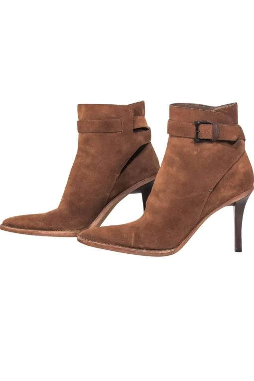 Gucci - Tan Suede Heel Booties Sz 6