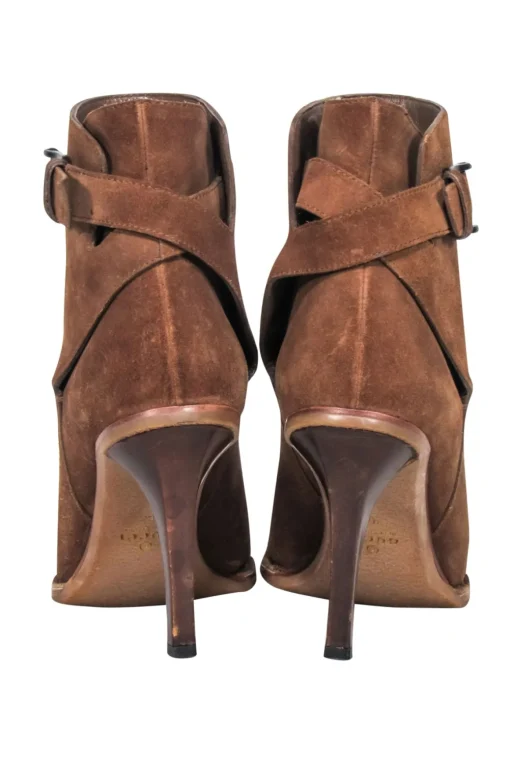 Gucci - Tan Suede Heel Booties Sz 6