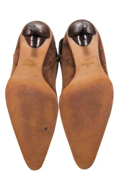 Gucci - Tan Suede Heel Booties Sz 6