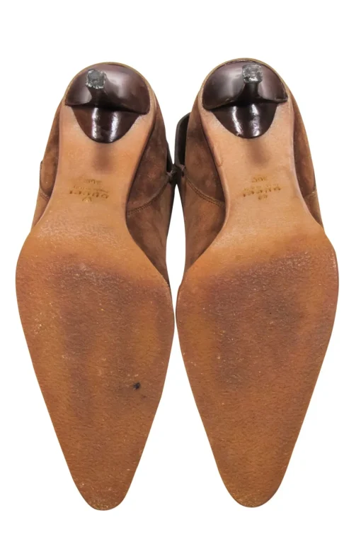 Gucci - Tan Suede Heel Booties Sz 6