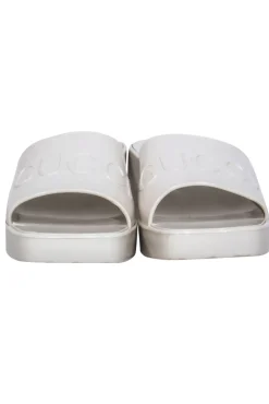 Gucci - White Square Toe Jelly Slide Sandals Sz 10