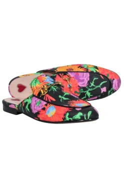 Gucci x Ken Scott - Black w/ Floral Print Princetown Mules Sz 8