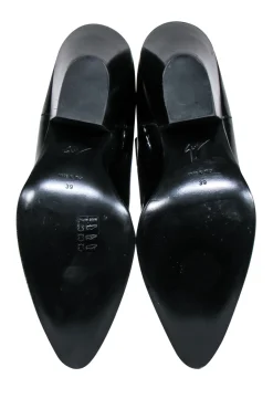 Guiseppe Zanotti - Black Western Style Booties w/ Silver Glitter Sz 9