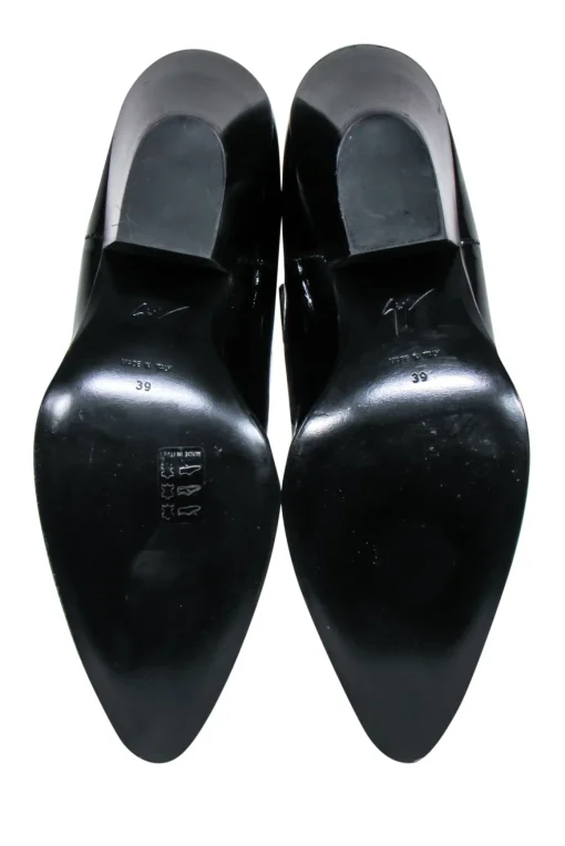 Guiseppe Zanotti - Black Western Style Booties w/ Silver Glitter Sz 9