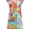 Hale Bob - Multicolor Floral & Ocean Print Dress Sz XS