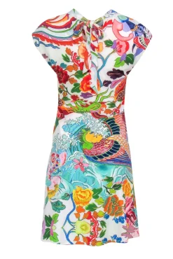 Hale Bob - Multicolor Floral & Ocean Print Dress Sz XS
