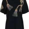 Haley Menzies - Black Short Sleeve Jewel Front T-Shirt Sz XS