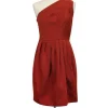 Halston - Orange One Shoulder Dress Sz 2