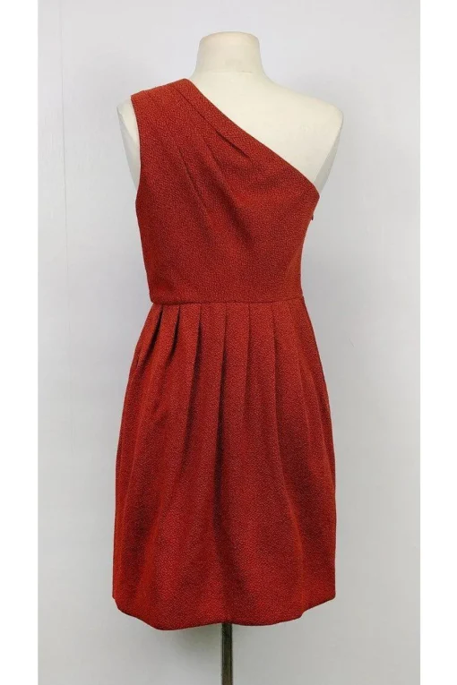 Halston - Orange One Shoulder Dress Sz 2