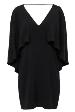 Halston Heritage - Black Caped Sheath Dress Sz 10