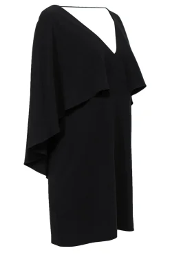 Halston Heritage - Black Caped Sheath Dress Sz 10