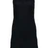 Halston Heritage - Black Textured Silk Blend Tank Dress Sz 0