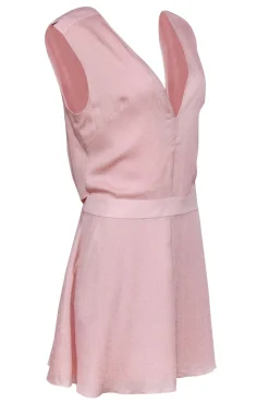 Halston Heritage - Light Pink V-Neckline Dress Sz 8