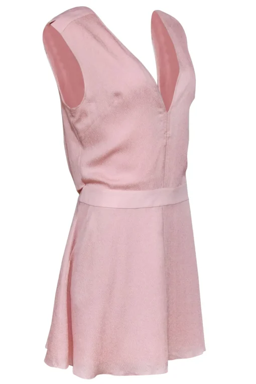 Halston Heritage - Light Pink V-Neckline Dress Sz 8