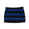 Haute Hippie - Black & Blue Sequin Miniskirt Sz S