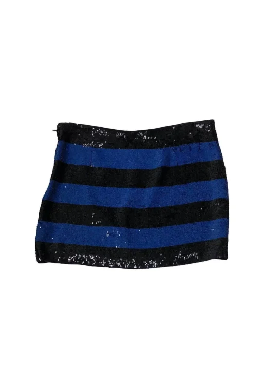 Haute Hippie - Black & Blue Sequin Miniskirt Sz S