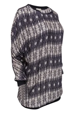 Haute Hippie - Black & Ivory Printed Silk Dress Sz S