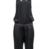 Haute Hippie - Grey Silk Blend Sleeveless Jumpsuit Sz L