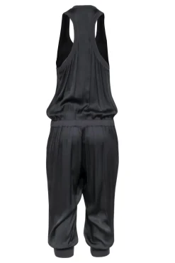 Haute Hippie - Grey Silk Blend Sleeveless Jumpsuit Sz L