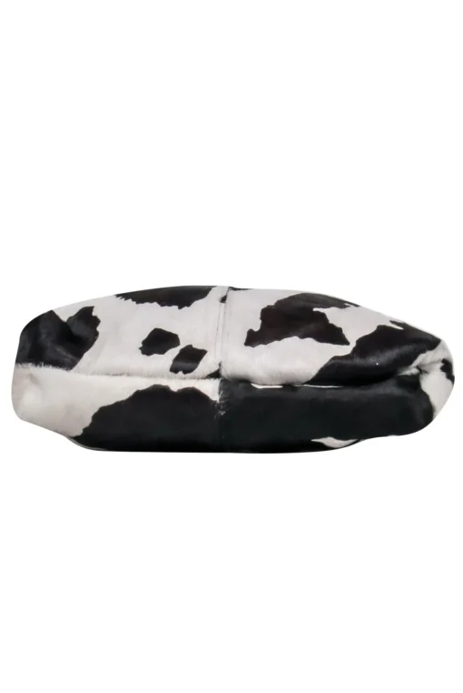 Heat and Fury - White & Black Cow Print Calf Hair Tote