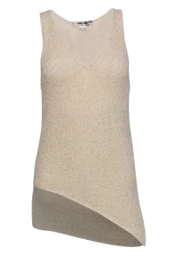 Helmut Lang - Beige Knit Tank w/ Asymmetrical Hem Sz S