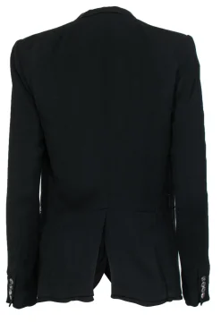 Helmut Lang - Black Buttoned Blazer w/ Silk Trim Sz 2