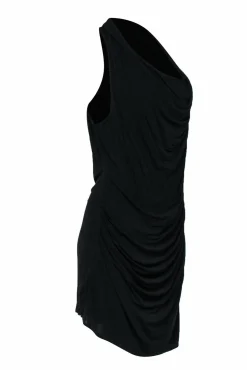 Helmut Lang - Black Racerback Dress w/ Draped Detail Sz L