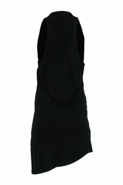 Helmut Lang - Black Racerback Dress w/ Draped Detail Sz L