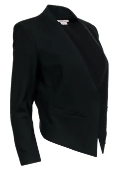 Helmut Lang - Black Wool Collarless Blazer Sz 0
