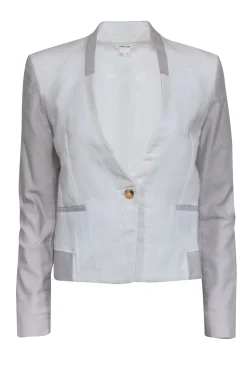 Helmut Lang - Ivory & Beige Single Button Blazer Sz 2
