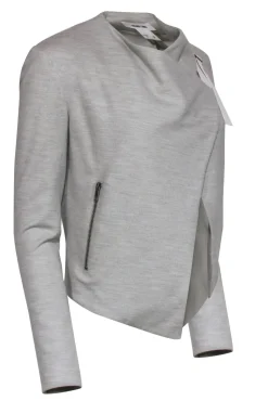 Helmut Lang - Light Grey Buckled Wool Jacket Sz P
