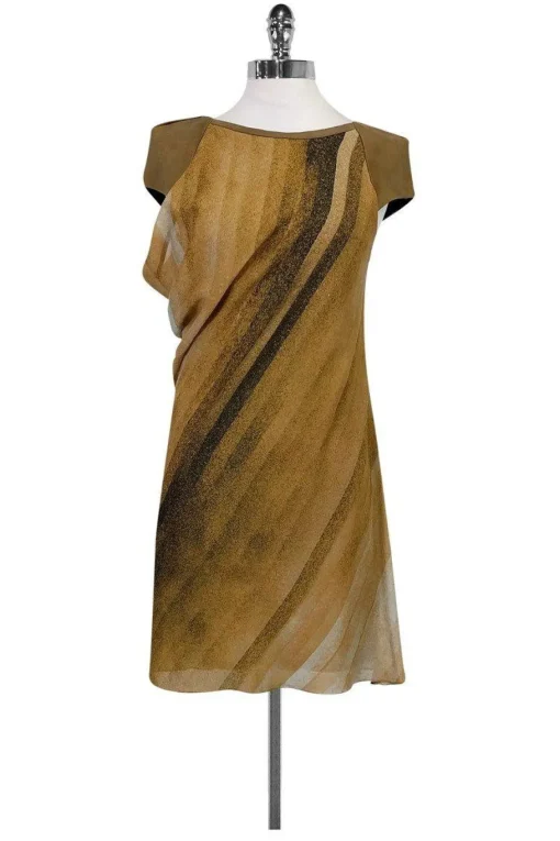 Helmut Lang - Tan Print Dress Sz XS