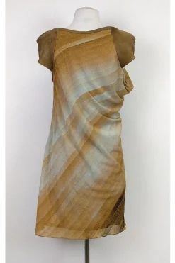 Helmut Lang - Tan Print Dress Sz XS