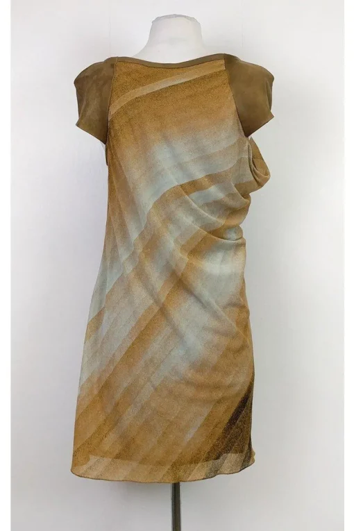 Helmut Lang - Tan Print Dress Sz XS