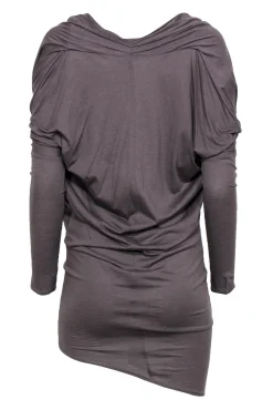Helmut Lang - Taupe Draped Cowl Neck Dress Sz S