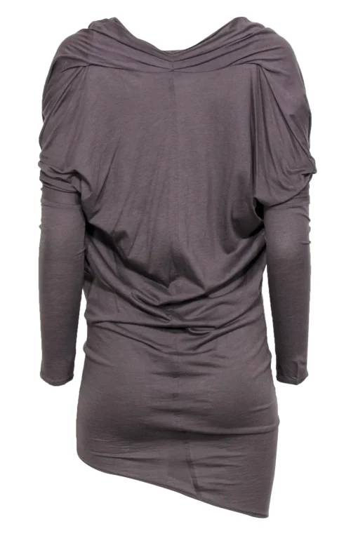 Helmut Lang - Taupe Draped Cowl Neck Dress Sz S