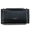 Henri Bendel - Black Fold Over Shoulder Strap Clutch Bag