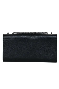 Henri Bendel - Black Fold Over Shoulder Strap Clutch Bag