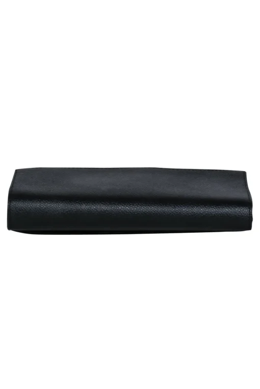 Henri Bendel - Black Fold Over Shoulder Strap Clutch Bag