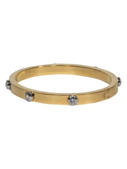 Henri Bendel - Gold Studded Hinge Bangle Bracelet