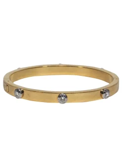 Henri Bendel - Gold Studded Hinge Bangle Bracelet