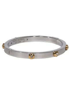 Henri Bendel - Silver Studded Rhinestone Bangle Bracelet