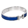 Hermes - Blue w/ Palladium Hardware "Clic H" Bracelet