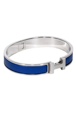 Hermes - Blue w/ Palladium Hardware "Clic H" Bracelet