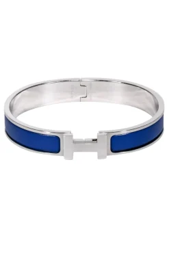 Hermes - Blue w/ Palladium Hardware "Clic H" Bracelet