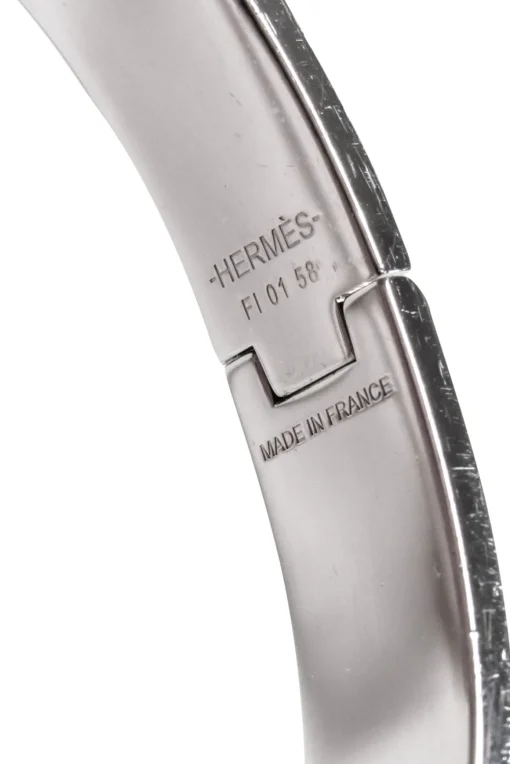 Hermes - Blue w/ Palladium Hardware "Clic H" Bracelet