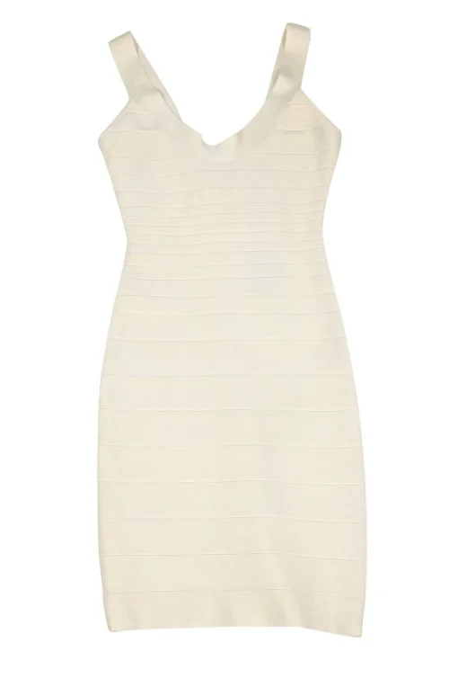Herve Leger - Cream Bandage Dress Sz M