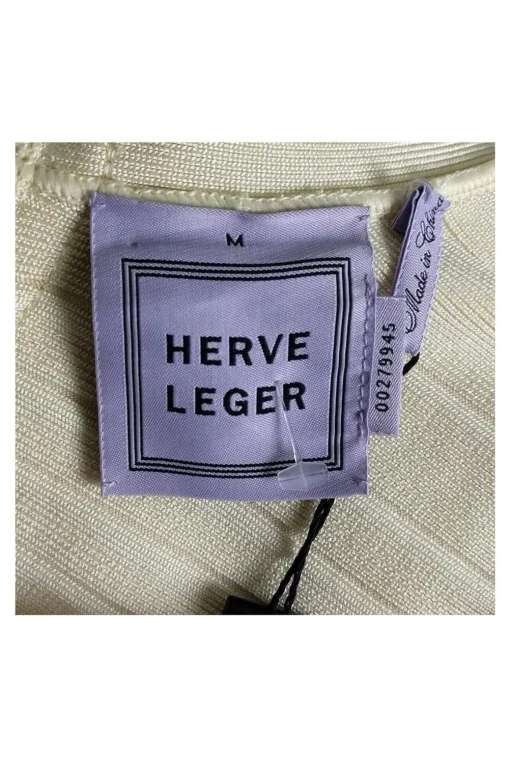Herve Leger - Cream Bandage Dress Sz M